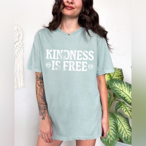 Comfort Colors Kindness Is Free Distressed Shirt - Picture 8 of 13